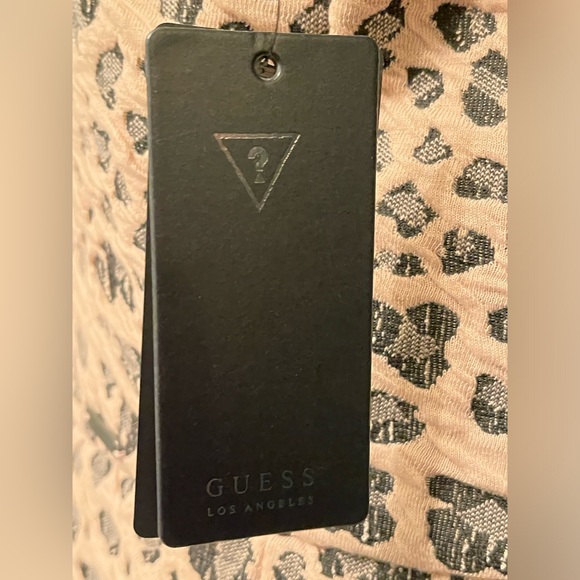 NWT GUESS Holly Leopard Print Pink Black Sweetheart Bustier Peplum Top XL - Picture 9 of 16